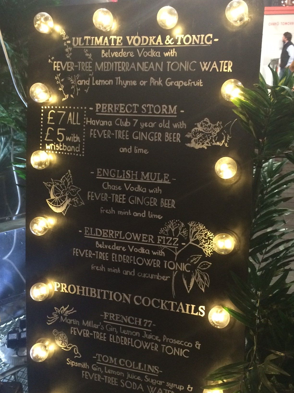 Fever tree menu