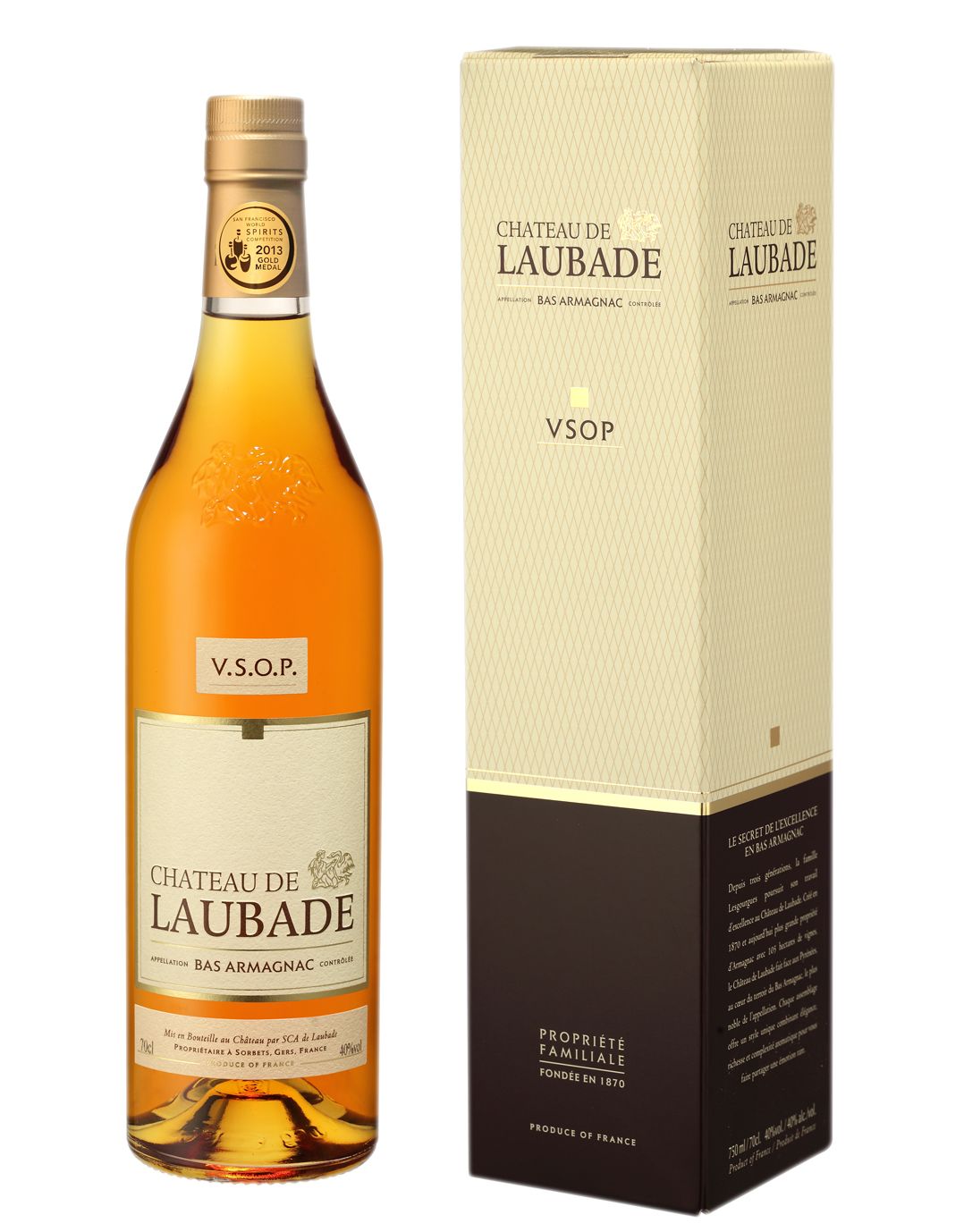 CHATEAU LAUBADE BAS ARMAGNAC VSOP ET COFFRET INTER